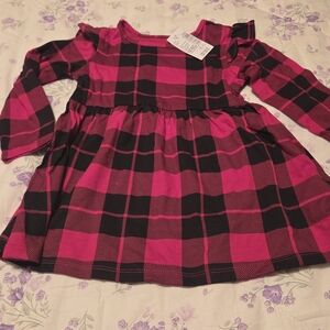 The Children's Place Pink and Black Checkered Dress